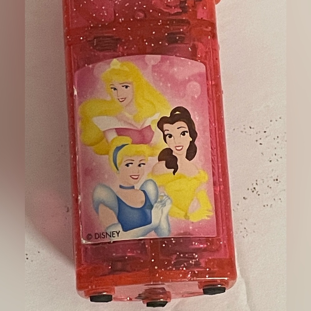 Vintage Disney Princess Cinderella, Aurora, and Belle Pink Travel Fan with Light - Picture 7 of 9